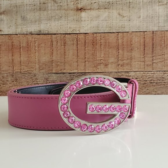 pink guess belt